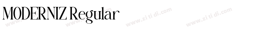 MODERNIZ Regular字体转换